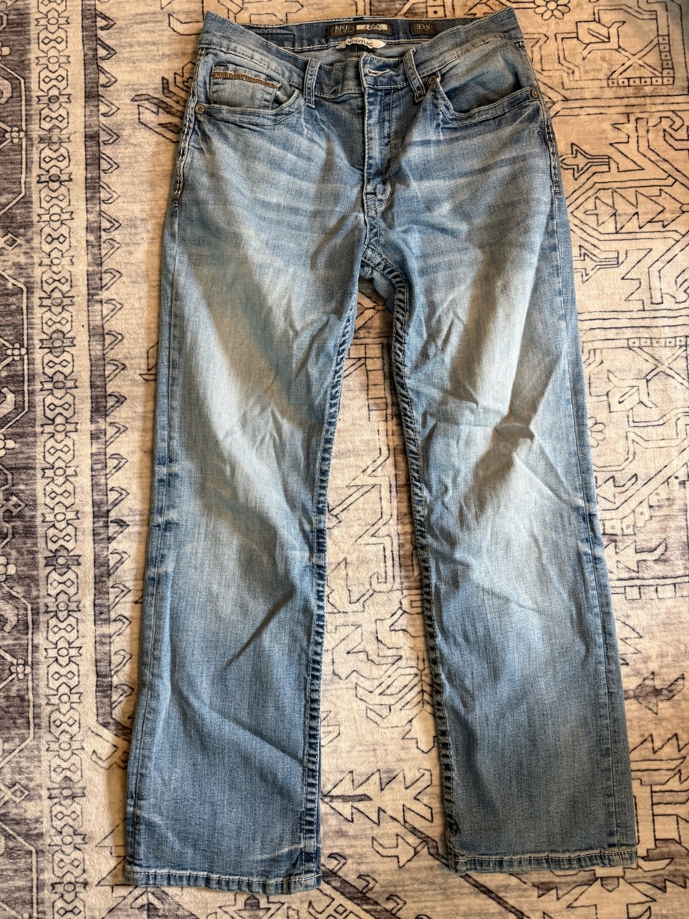 BKE jeans Jake Bootleg Blue 33s denim medium wash